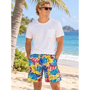 Pipeline USA Mens M 32/34 Vintage Surf Trunks Board Shorts Floral USA 90s Beach